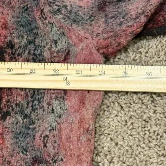 Soft Surroundings Abstract Print Tunic Top Long Sleeve L Beaded Artsy Whisigoth - Picture 3 of 4